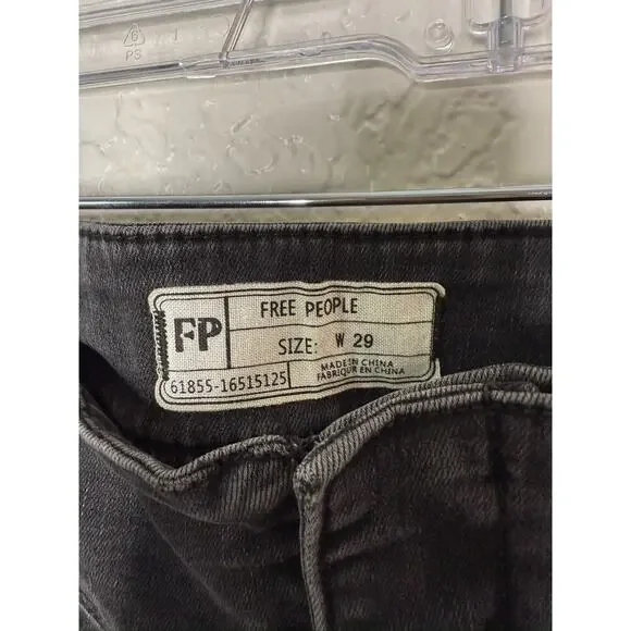Free People NWT 29 Just Float On Flare Leg Gray Stretch Jeans Bell Bottoms High - Picture 6 of 8